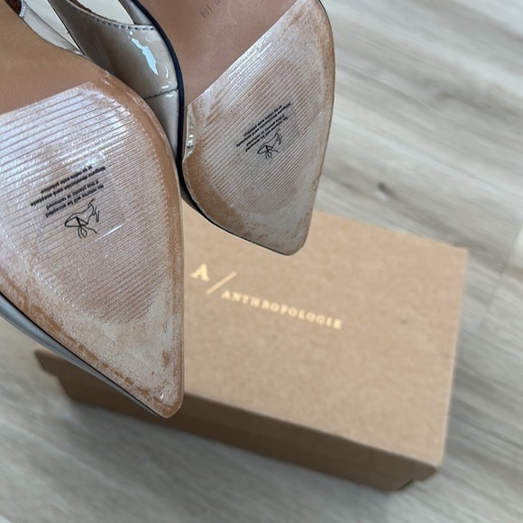 By Anthropologie Slingback Pumps woman’s size 37 Color: NEUTRAL - Picture 4 of 6